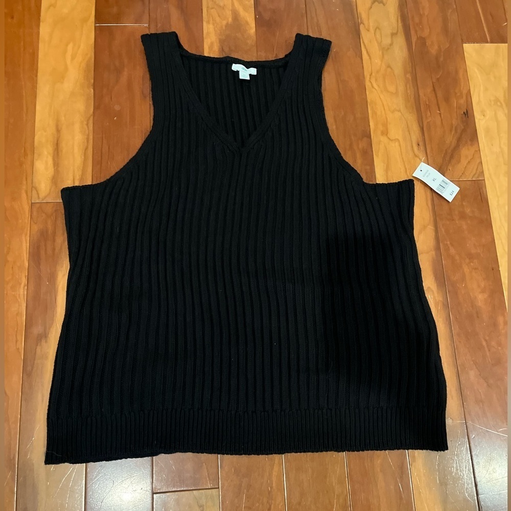 DIP NWT Black Sweater Ladies Size XL STRETCHY Loose Fit